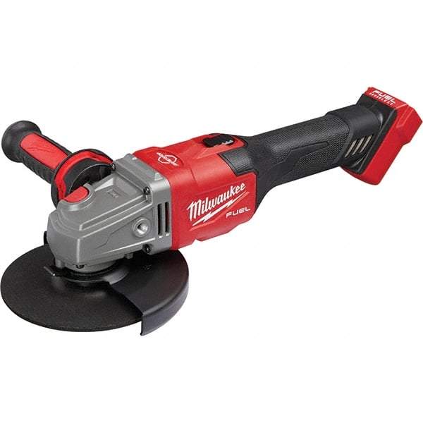 Milwaukee Tool - 4-1/2 - 6" Wheel Diam, 9,000 RPM, Cordless Angle & Disc Grinder - 5/8-11 Spindle, 18 Volts, Side Exhaust - Benchmark Tooling