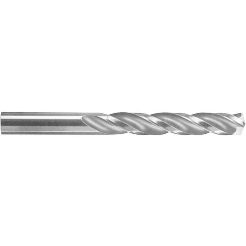 ‎Q Dia. x 0.332″ Shank × 2-1/2″ Flute Length × 4″ OAL, 5xD, 150°, Uncoated, 3 Flute, External, Round Solid Carbide Drill