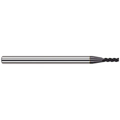 Square End Mill: 1/2'' Dia, 1-1/2'' LOC, 1/2'' Shank Dia, 3'' OAL, 4 Flutes, Solid Carbide Single End, AlTiN Nano Finish, 34 ° Variable Helix, Centercutting, RH Cut, RH Flute
