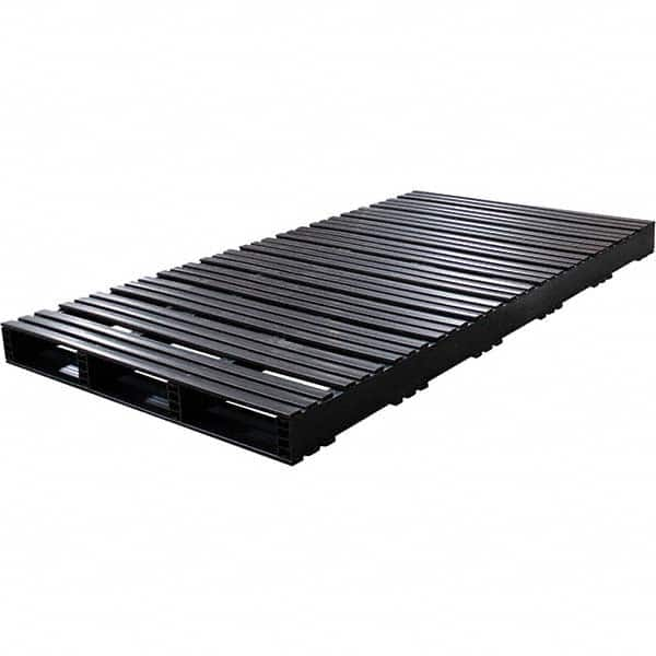 Custom Built Plastic Pallets - 39" Long x 74" & Wide x 4-1/2" High Plastic Pallet - 1,500 Lb Static Capacity, 500 Lb Dynamic Capacity, Black - Benchmark Tooling