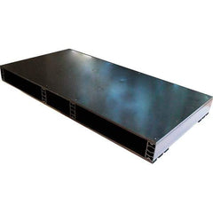 Custom Built Plastic Pallets - 24" Long x 48" & Wide x 4.4" High Plastic Pallet - 1,500 Lb Static Capacity, 500 Lb Dynamic Capacity, Black - Benchmark Tooling