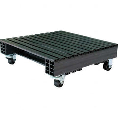 Custom Built Plastic Pallets - 24" Long x 24" & Wide x 9" High Plastic Pallet - 1,500 Lb Static Capacity, 750 Lb Dynamic Capacity, Black - Benchmark Tooling