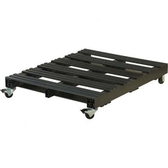 Custom Built Plastic Pallets - 48" Long x 40" & Wide x 9" High Plastic Pallet - 1,500 Lb Static Capacity, 750 Lb Dynamic Capacity, Black - Benchmark Tooling