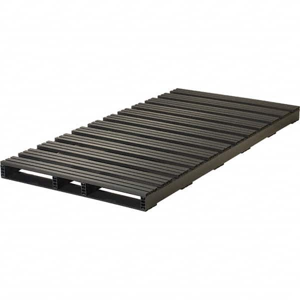 Custom Built Plastic Pallets - 96" Long x 48" & Wide x 5" High Plastic Pallet - 6,000 Lb Static Capacity, 1,500 Lb Dynamic Capacity, Black - Benchmark Tooling