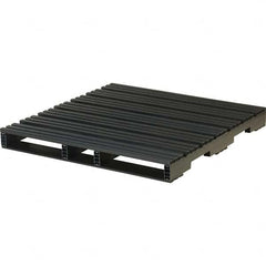 Custom Built Plastic Pallets - 48" Long x 48" & Wide x 5" High Plastic Pallet - 6,600 Lb Static Capacity, 1,000 Lb Dynamic Capacity, Black - Benchmark Tooling