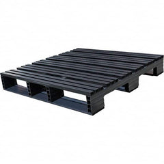 Custom Built Plastic Pallets - 42" Long x 42" & Wide x 6-1/2" High Plastic Pallet - 1,500 Lb Static Capacity, 500 Lb Dynamic Capacity, Black - Benchmark Tooling