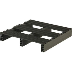 Custom Built Plastic Pallets - 24" Long x 24" & Wide x 4" High Plastic Pallet - 1,000 Lb Static Capacity, 250 Lb Dynamic Capacity, Black - Benchmark Tooling