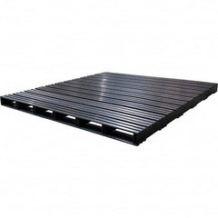 Custom Built Plastic Pallets - 76" Long x 80" & Wide x 4-1/2" High Plastic Pallet - 1,500 Lb Static Capacity, 500 Lb Dynamic Capacity, Black - Benchmark Tooling