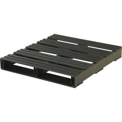 Custom Built Plastic Pallets - 36" Long x 32" & Wide x 4-1/2" High Plastic Pallet - 3,000 Lb Static Capacity, 500 Lb Dynamic Capacity, Black - Benchmark Tooling