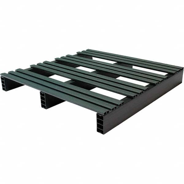 Custom Built Plastic Pallets - 30" Long x 30" & Wide x 4" High Plastic Pallet - 1,000 Lb Static Capacity, 250 Lb Dynamic Capacity, Black - Benchmark Tooling