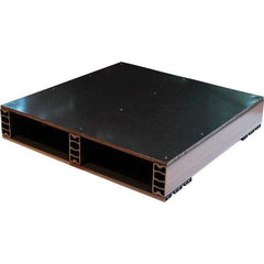 Custom Built Plastic Pallets - 24" Long x 24" & Wide x 4.4" High Plastic Pallet - 1,500 Lb Static Capacity, 500 Lb Dynamic Capacity, Black - Benchmark Tooling