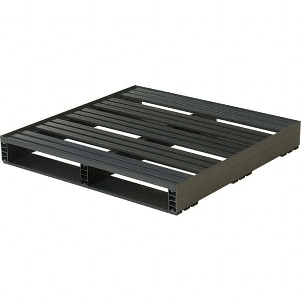 Custom Built Plastic Pallets - 36" Long x 36" & Wide x 5" High Plastic Pallet - 3,000 Lb Static Capacity, 500 Lb Dynamic Capacity, Black - Benchmark Tooling