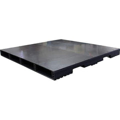 Custom Built Plastic Pallets - 60" Long x 60" & Wide x 4.4" High Plastic Pallet - 1,500 Lb Static Capacity, 500 Lb Dynamic Capacity, Black - Benchmark Tooling