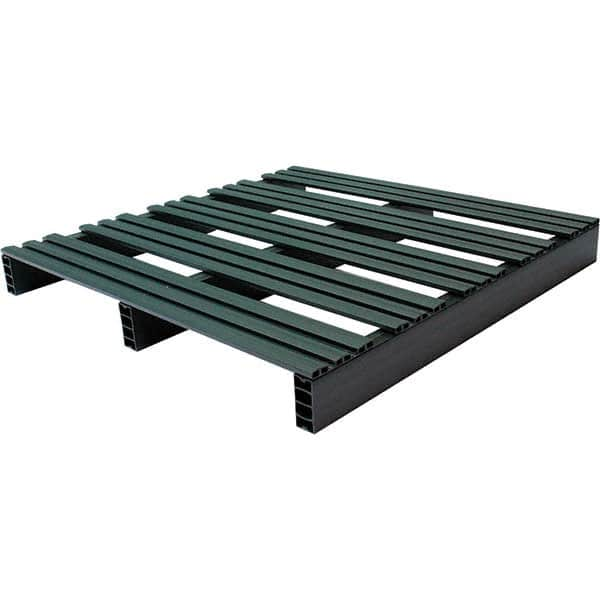 Custom Built Plastic Pallets - 36" Long x 36" & Wide x 4" High Plastic Pallet - 1,000 Lb Static Capacity, 250 Lb Dynamic Capacity, Black - Benchmark Tooling