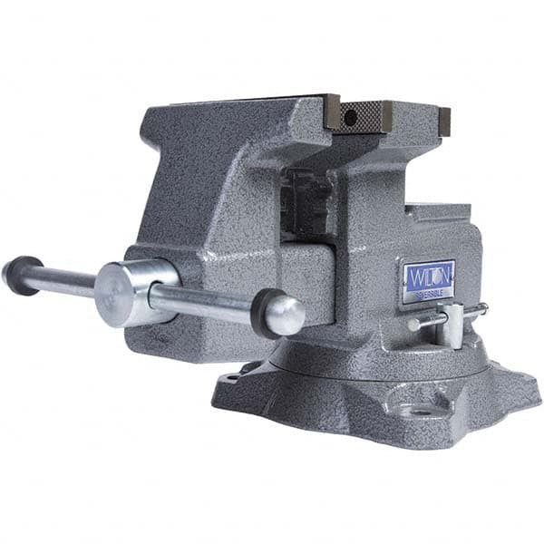 Wilton - Bench & Pipe Combination Vises Jaw Width (Inch): 5-1/2 Jaw Opening Capacity (Inch): 6-3/4 (Regular); 10-3/4 (Reversed) - Benchmark Tooling