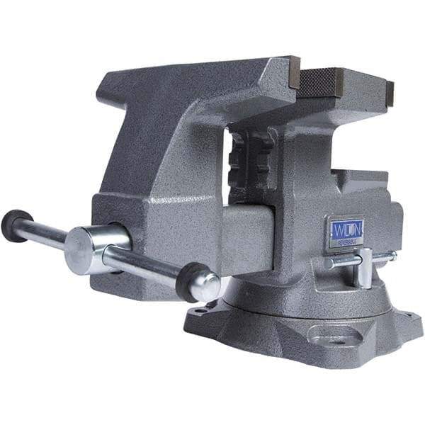 Wilton - Bench & Pipe Combination Vises Jaw Width (Inch): 8 Jaw Opening Capacity (Inch): 9-1/4 (Regular); 14-1/2 (Reversed) - Benchmark Tooling