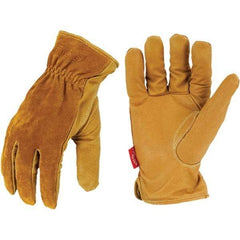 ironCLAD - Size XL (10), ANSI Cut Lvl A5, Abrasion Lvl 4, Cut Resistant Gloves - 10" Long, Uncoated, HPPE Lining, Open Cuff, Golden, Paired - Benchmark Tooling