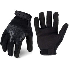 ironCLAD - Size 2XL (11) Synthetic Leather Work Gloves - For Mechanic's & Lifting, Uncoated, Hook & Loop Cuff, Full Fingered, Black, Paired - Benchmark Tooling