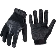 ironCLAD - Size 2XL (11) Synthetic Leather Work Gloves - For Mechanic's & Lifting, Uncoated, Hook & Loop Cuff, Full Fingered, Black, Paired - Benchmark Tooling