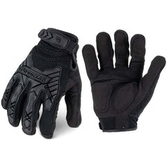 ironCLAD - Size XS (6) Synthetic Leather Work Gloves - For Mechanic's & Lifting, Uncoated, Hook & Loop Cuff, Full Fingered, Black, Paired - Benchmark Tooling