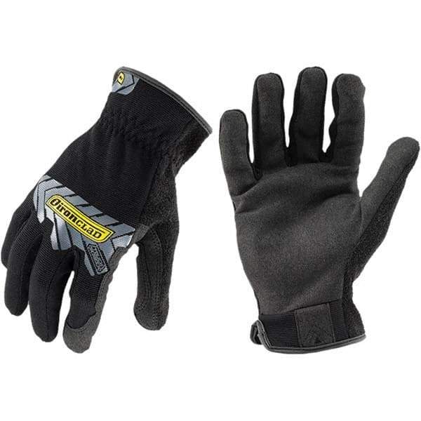 ironCLAD - Size XL (10), ANSI Cut Lvl A2, Abrasion Lvl 3, Cut Resistant Gloves - 10" Long, Uncoated, Unlined, Slip-On Cuff, Black, Paired - Benchmark Tooling