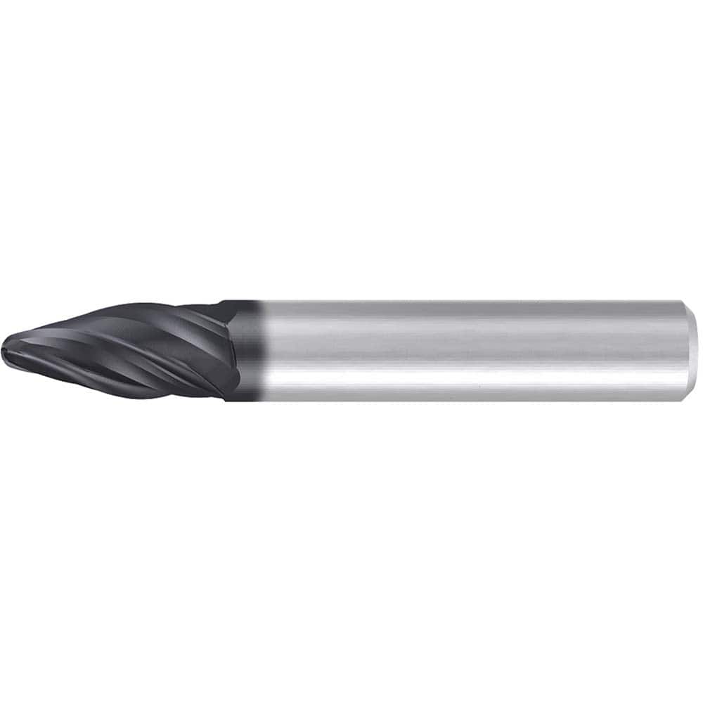 Emuge - Barrel Cutter End Mills; End Type: Circle Segment Oval Form ; Material: Solid Carbide ; Taper Angle Per Side: 3.00 ; Small End Diameter (mm): 5.00 ; Shank Diameter (mm): 6.0000 ; Length of Cut (mm): 17.0000 - Exact Industrial Supply