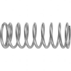 Compression Spring: 0.294″ OD, 2.125″ Free Length 0.035″ Wire Dia, 5.314 lb Max Load, 5.173 lb/in Spring Rate, Stainless Steel