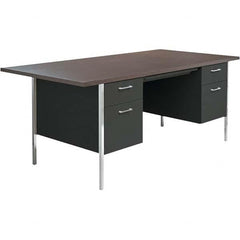 ALERA - Office Desks Type: Double Pedestal Desk Center Draw: Yes - Benchmark Tooling