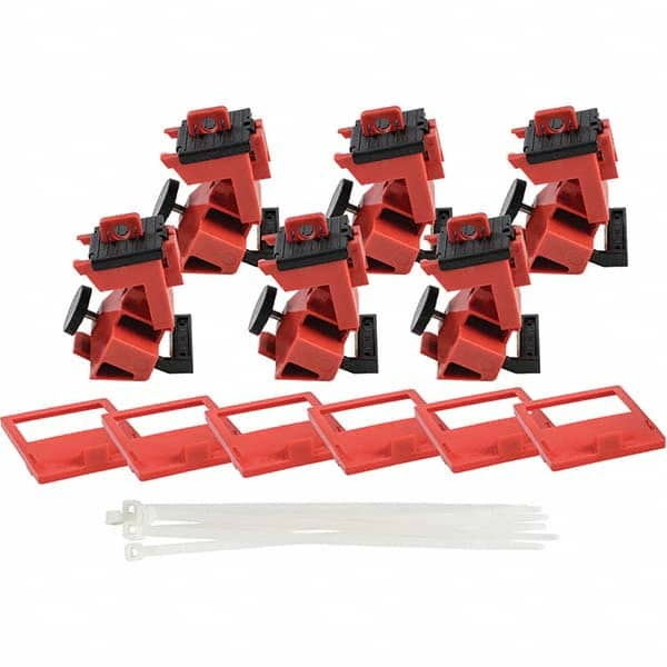 Brady - Pack of 6 Single-Pole Circuit Breaker Lockouts - Benchmark Tooling