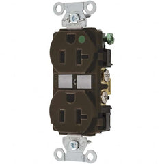 Hubbell Wiring Device-Kellems - 125V 20A NEMA 6-20R Hospital Grade White Straight Blade Duplex Receptacle - Benchmark Tooling