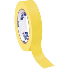 Tape Logic - Pack of (12), 60 Yd Rolls 1" Yellow Crepe Paper Masking Tape - Benchmark Tooling