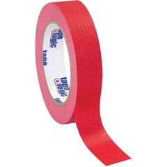 Tape Logic - Pack of (12), 1" x 60 Yd Rolls, Red Crepe Paper Masking Tape - Benchmark Tooling