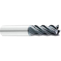 SGS - 3/4" Diam, Variable Pitch, 1-1/2" LOC, 5 Flute Solid Carbide Roughing Corner Radius End Mill - Benchmark Tooling