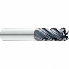 Corner Radius End Mill: 1″ Dia, 2″ LOC, 0.01″ Radius, 5 Flutes, Solid Carbide 4-1/2″ OAL, 1″ Shank Dia, 37 ° Helix, AlTiN Coated, Series Z5C