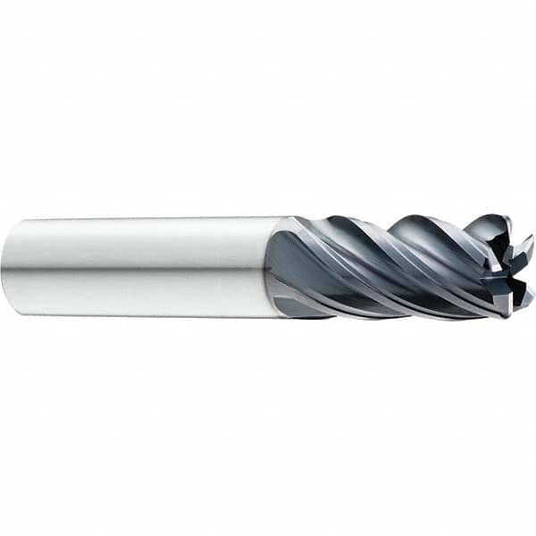 SGS - 0.3937" Diam, Variable Pitch, 0.5118" LOC, 5 Flute Solid Carbide Roughing Corner Radius End Mill - Benchmark Tooling