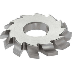 Corner Rounding End Mill: 3.5″ Radius, 3/4″ Diam, 4 Flutes, High Speed Steel 3″ OAL, 1/2″ Shank Dia, TiN Finish, Single End