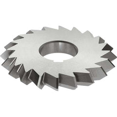 Keo - 6° 6" Cut Diam, 1-1/2" Cut Width, 1-1/4" Arbor, High Speed Steel Double-Angle Cutter - Exact Industrial Supply