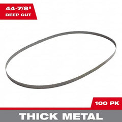 Milwaukee Tool - 44-7/8" x 1/2" x 0.02" 10-14 TPI Bi-Metal Portable Band Saw Blade - Benchmark Tooling