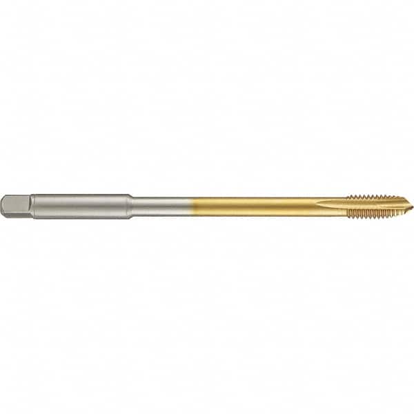 Guhring - 5/16-24 UNF 3 Flute 2B Plug Spiral Point Tap - High Speed Steel, TiN Finish, 6" OAL, Right Hand Thread, H3/H4, Series 4286 - Exact Industrial Supply