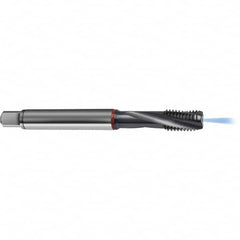 Guhring - 10-24 UNF 3 Flute 2BX Modified Bottoming Spiral Flute Tap - High Speed Steel, TiCN Finish, 2.7559" OAL, Right Hand Flute, Right Hand Thread, H4/H5, Series 4388 - Exact Industrial Supply