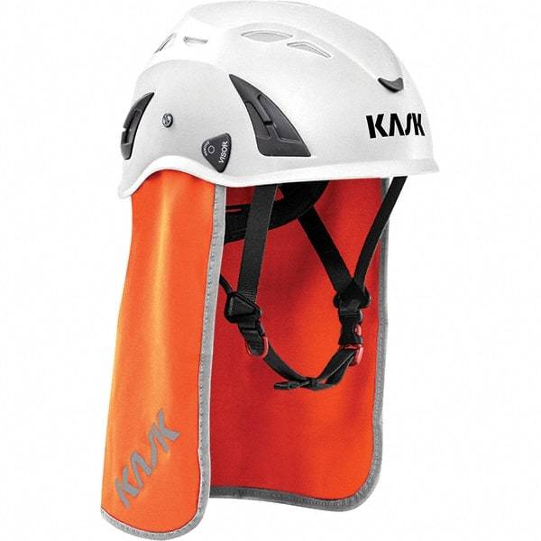 Kask America - Polyester Hard Hat Neck Shade - Adhesive Attachment, Hi-Viz Orange, Compatible with KASK Superplasma - Benchmark Tooling