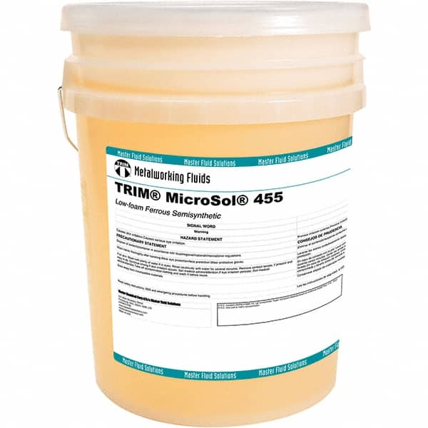 Master Fluid Solutions - TRIM MicroSol 455, 5 Gal Pail Cutting Fluid - Semisynthetic - Benchmark Tooling