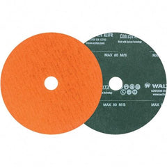 WALTER Surface Technologies - 6" Diam 7/8" Hole 60 Grit Fiber Disc - Ceramic - Benchmark Tooling