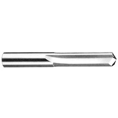 ‎1/8″ Dia. × 1/8″ Shank × 7/8″ Flute Length × 1-7/8″ OAL, 3xD, 140°, Uncoated, 2 Flute, External, Round Solid Carbide Drill - Exact Industrial Supply