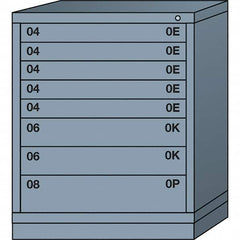 Lyon - 8 Drawer, Standard Mid-Range - Single Drawer Access Cabinet - Steel, 30" Wide x 28-1/4" Deep x 37-15/79" High, Dove Gray - Benchmark Tooling