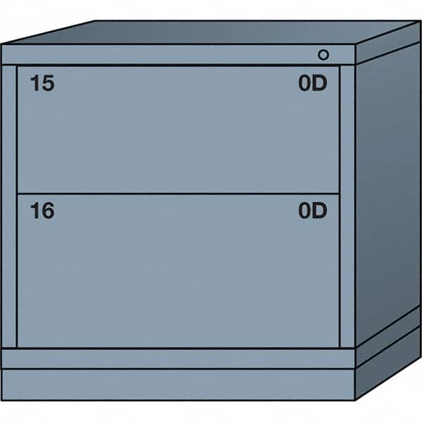 Lyon - 2 Drawer, Standard Table Height - Multiple Drawer Access Cabinet - Steel, 30" Wide x 28-1/4" Deep x 30-1/8" High, Dove Gray - Benchmark Tooling
