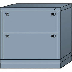 Lyon - 2 Drawer, Standard Table Height - Multiple Drawer Access Cabinet - Steel, 30" Wide x 28-1/4" Deep x 30-1/8" High, Dove Gray - Benchmark Tooling