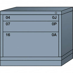 Lyon - 3 Drawer, Standard Desk Height - Single Drawer Access Cabinet - Steel, 30" Wide x 28-1/4" Deep x 26-7/8" High, Dove Gray - Benchmark Tooling