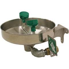 Haws - 15" Wide, Wall Mount, Stainless Steel Bowl, Eyewash Station - 5 GPM Flow Rate - Benchmark Tooling