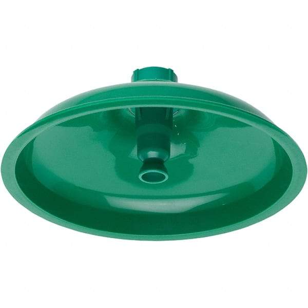 Haws - 11" Long x 11" Wide x 4" High, Plastic Plumbed Wash Station Showerhead - Green Matting - Benchmark Tooling